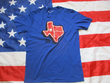 GENUINE Under Armour USA TEXAS rib eye STEAK meat T SHIRT blue - medium