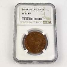 NGC Graded Great Britain George VI 1950 Penny PF 61 BN Proof Coin