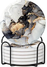 Set of 6 Marble Style Ceramic