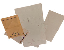 6 x Huckaback hand towels : some embroidered : Job lot of towels : vintage