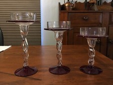 VINTAGE 3 RED/CLEAR GLASS