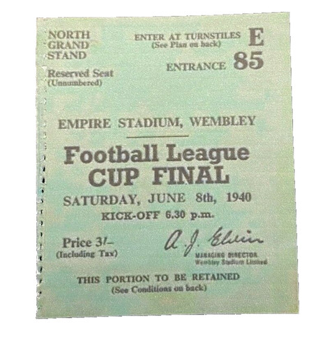 1940 wartime cup - wartime, west