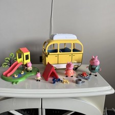 Peppa Pig Large Camper Van Toy Playset + 4 Figures Family & Camping + Tree House
