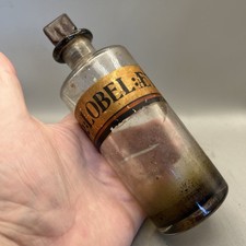 SUPERB EARLY VICTORIAN PONTILLED CHEMIST SHOP ROUND POISON BOTTLE TR:LOBEL:AETH:
