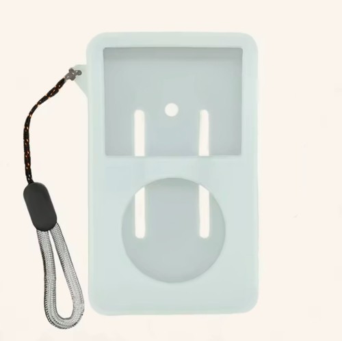 White clear silicone case - white,