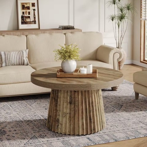 Round coffee table inch - coffee, 31.5