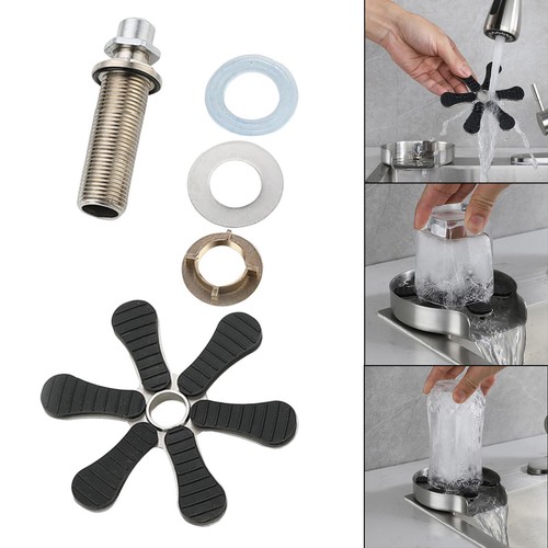 Sink faucet glass rinser - sink,