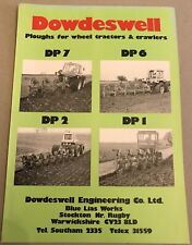 DOWDESWELL Ploughs For Wheel Tractors & Crawlers Original 1980s Brochure