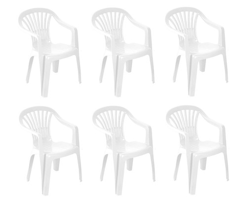 Strong chairs plastic patio - 6x,