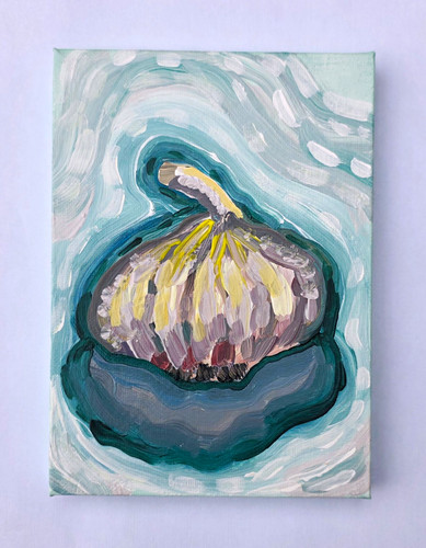 Ooak abstract garlic still - abstract,