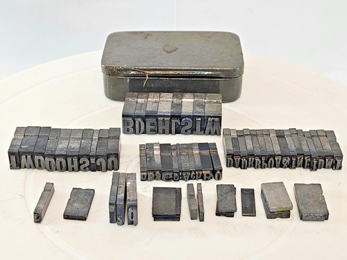 Vintage metal letterpress - vintage,