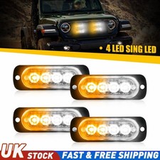 4pc Amber/White 4LED Car Truck