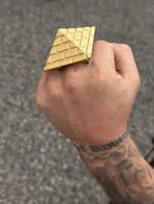 9ct Filled Pyramid Ring Yellow