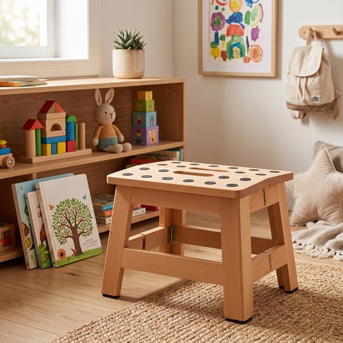 Wooden folding step - step, with