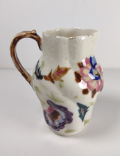 Hand Painted Jug/ bud vase Made In 1998 Floral 11x7cm