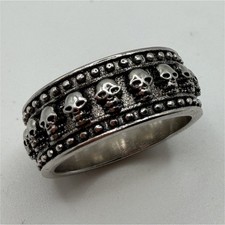 Sterling Silver 925 Skull Band