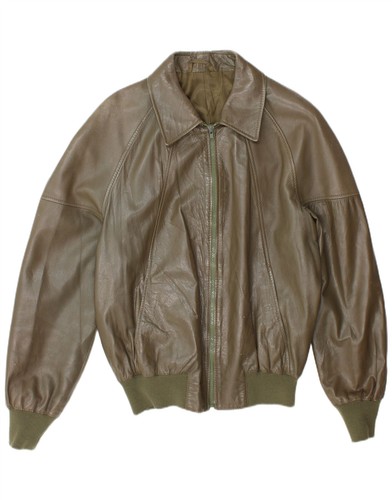 Vintage mens bomber leather - bomber,