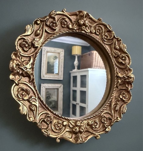 Small gold antiqued - small, round
