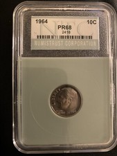 1964 American  Uncirculated One Dime in Original Case. 