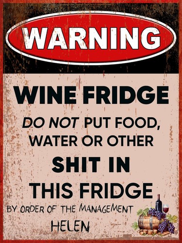 Funny metal sign - sign, warning