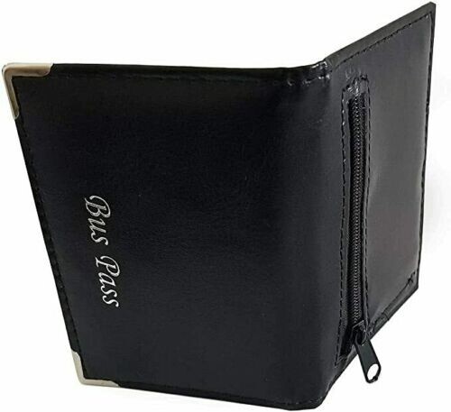 Faux leather bus rail pass - leather,