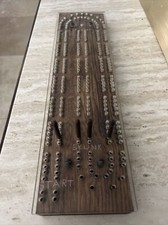 Antique Wood Cribbage Board