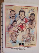 IBHOF 2011 FULL PROGRAM SIGNED SYLVESTER  STALLONE MIKE TYSON TRISTAR HOLO COA