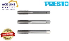Presto 3 Piece Metric Machine/Hand Tap Sets Taper, Second & Plug Taps