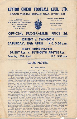 Leyton orient swindon town - leyton,