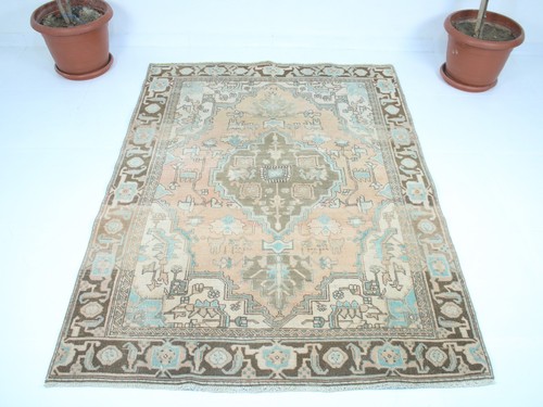 Vintage hand knotted area rug - vintage,