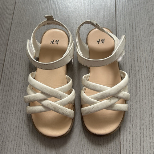 Girls white flat sandals - girls,