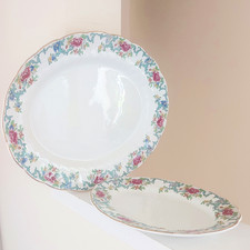 Antique Set of 2 Oval Serving Dishes Floradora Ware by Booths English Porcelain