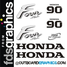 Honda BF90 90hp 4 stroke outboard engine decals/sticker kit