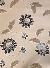 BUNDLE 1.75 ROLLS 410565 WHITEWELL ZARA FLORAL BLACK/CREAM BLOWN VINYL WALLPAPER