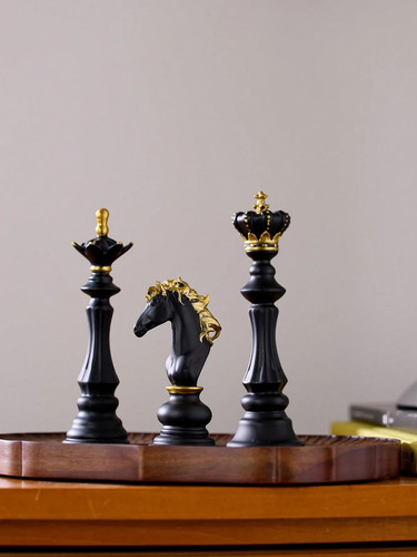 Black elephant resin - elephant, figurine