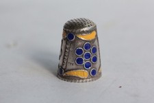 Silver enamel thimble (54876)