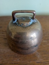 Vintage brass cow - bell, working