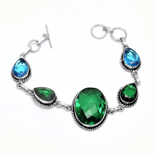 Emerald blue topaz gemstone - blue,