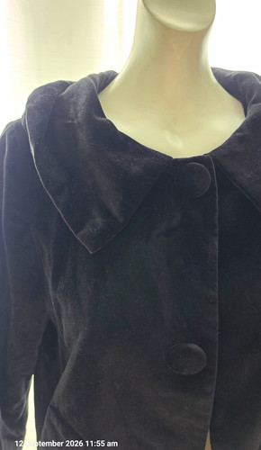Women black velvet - black,