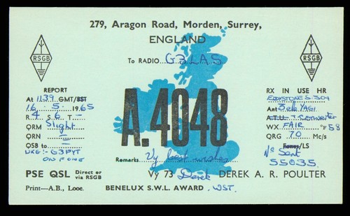 Qsl card radio - 1, uk