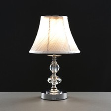 Vintage Touch Table Lamp Light Bedside Lamp Pleated Lampshade Shade Living Room