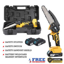 48V Handheld Electric Chainsaw with 2Battery Mini Cordless Chainsaw Wood Cutter