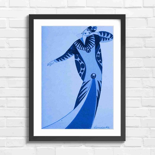 Elegant art deco - art, lady