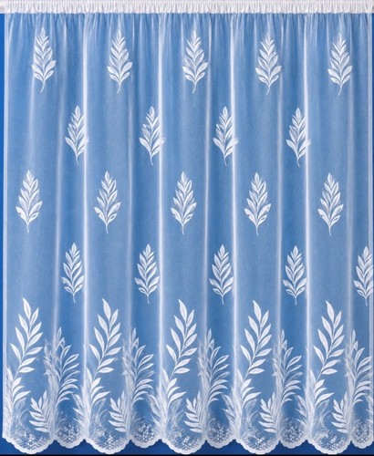 White floral net curtain - ,