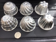 Vintage Swan Brand Quarter Pint Aluminium Jelly Moulds X6