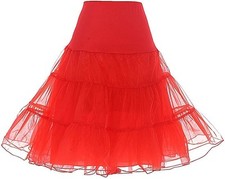 Women's 50s Vintage Petticoat Skirt Underskirt-Crinoline Slips Tutu Skirts Dress