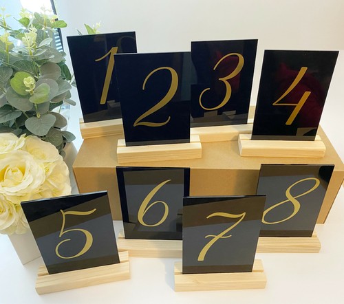 Acrylic table numbers - acrylic, a6