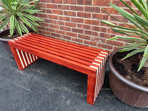 Rustic designed wood bench - , /
