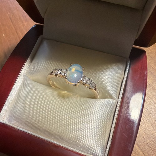 9ct gold topaz and - gold, opal