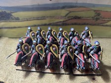 Byzantine Barded Mounted Unit 12 Figures Nicely Painted Metal 25/28 Mm